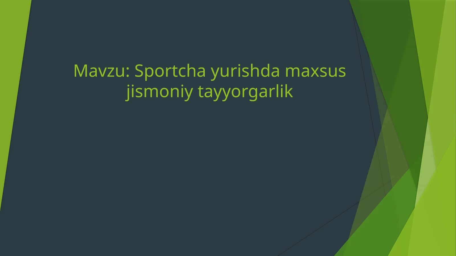 Sportcha yurish