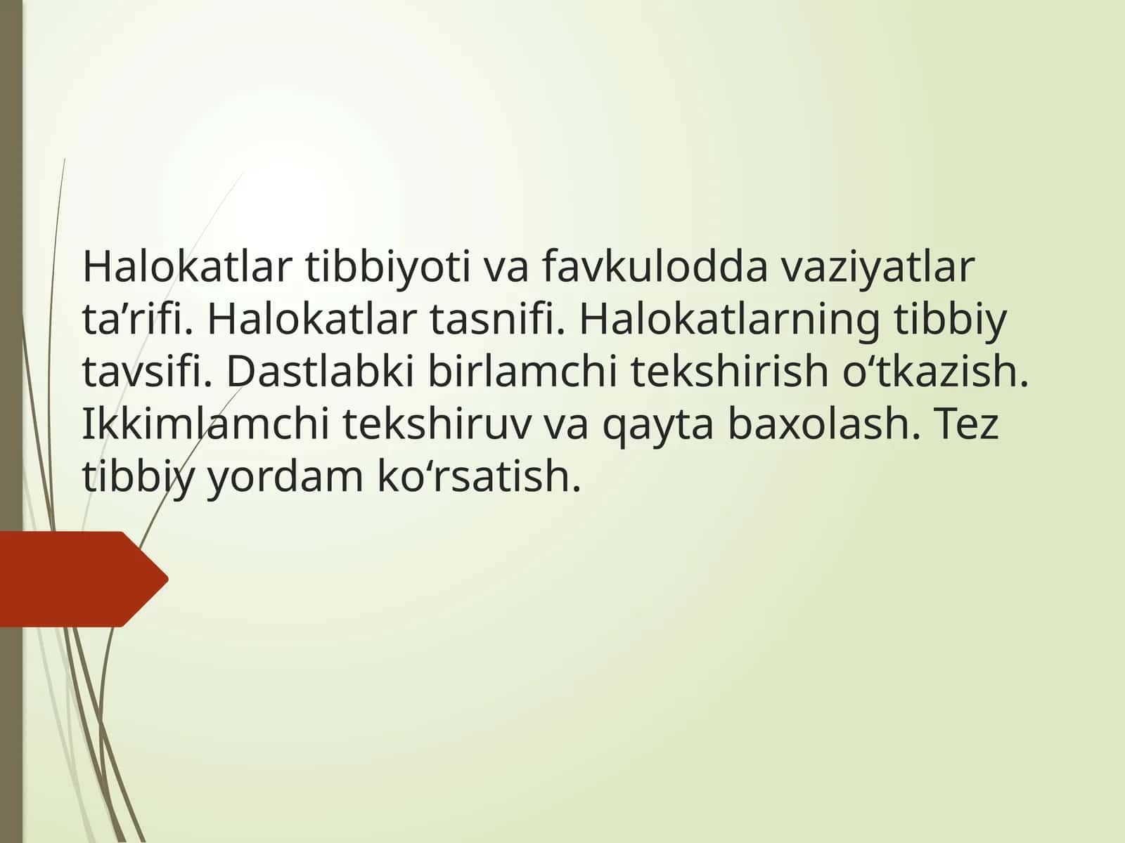 Halokatlar tibbiyoti va favkulodda vaziyatlar ta’rifi