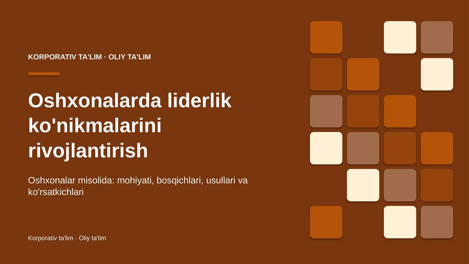 oshxonalarda liderlik ko'nikmalarini rivojlantirish 1391