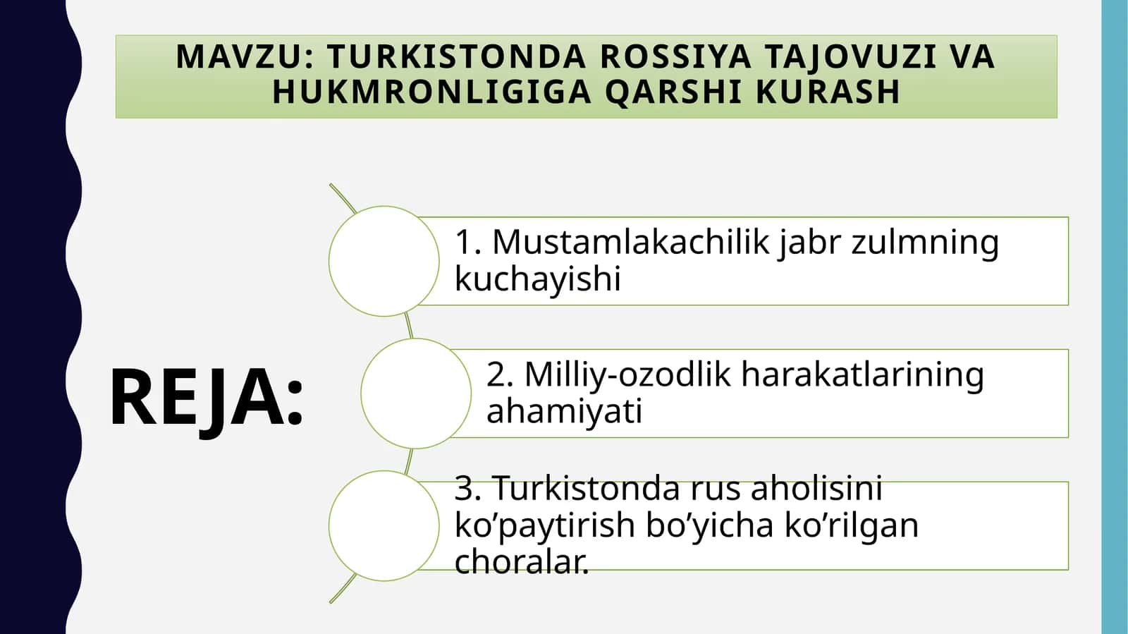Turkistonda Rossiya tajovuzi va hukmronligiga qarshi kurash