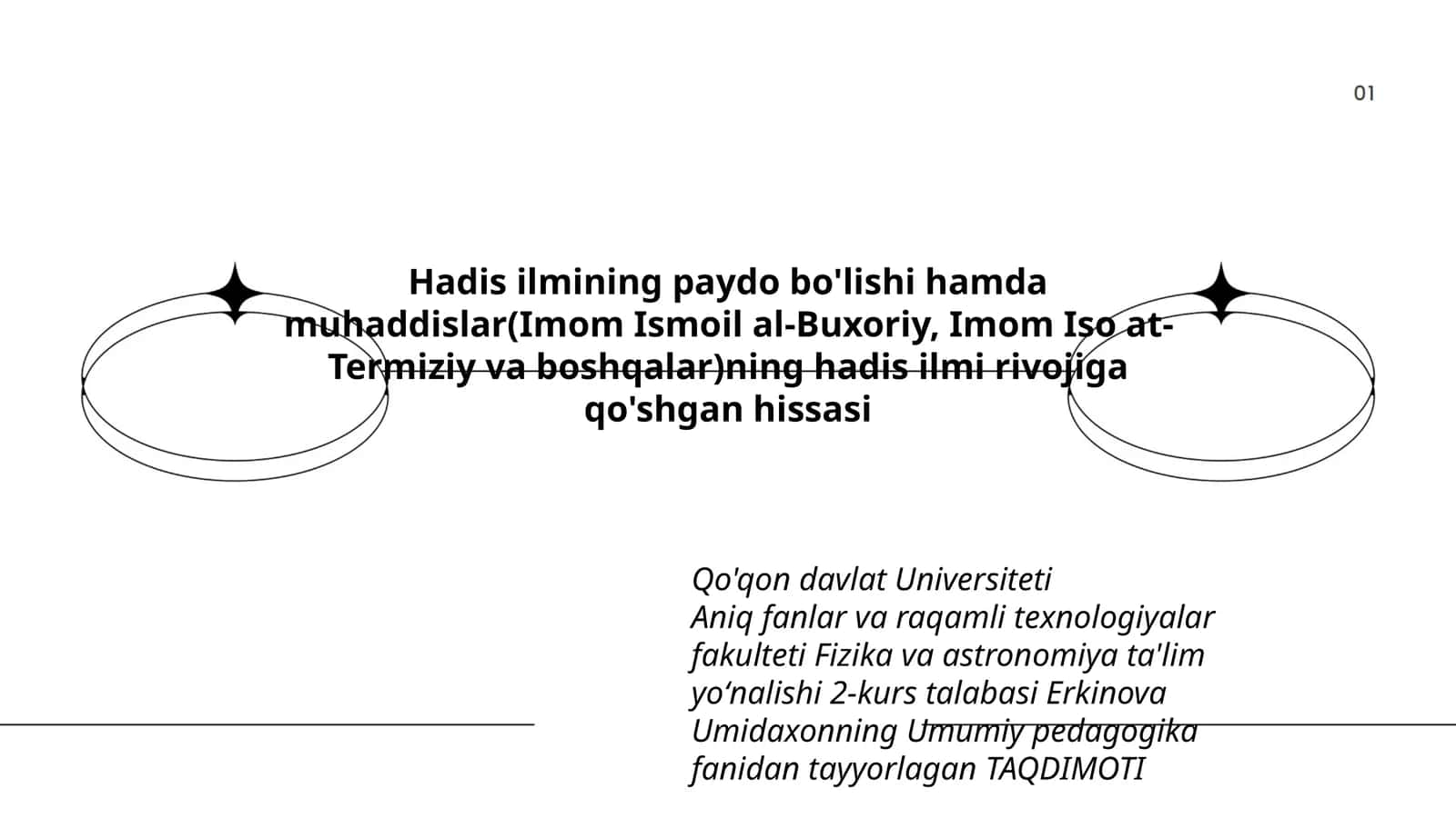 Umumiy pedagogika fanidan tayyorlagan TAQDIMOTI