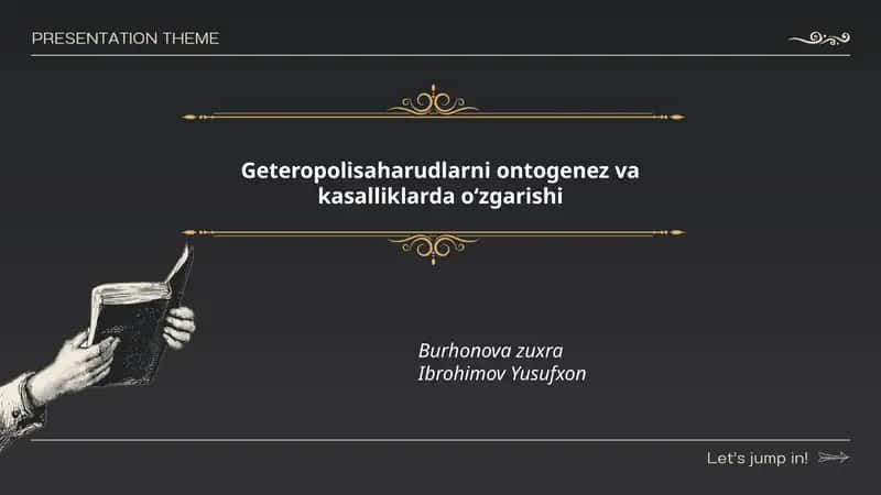 Geteropolisaharudlarni ontogenez va kasalliklarda oʻzgarishi