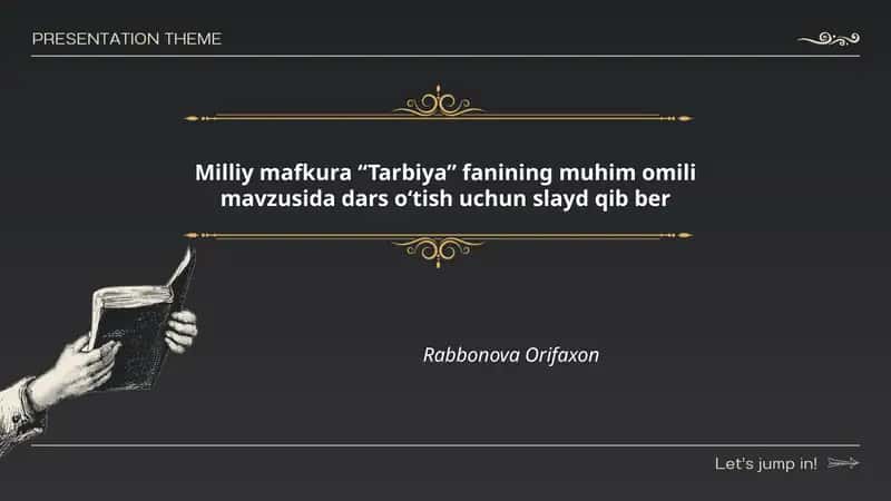 Milliy mafkura va tarbiya