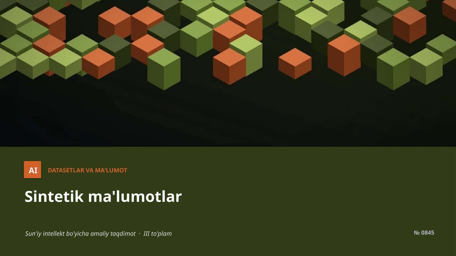 Sun'iy intellekt bo'yicha amaliy taqdimot · III to'plam