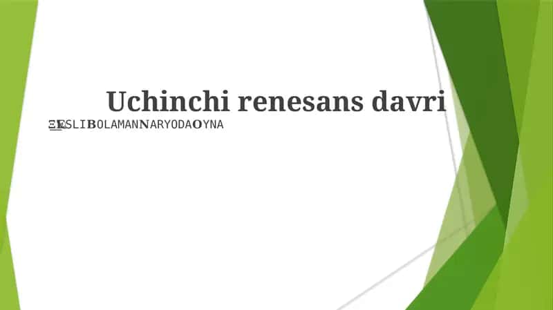 Uchinchi renesans davri