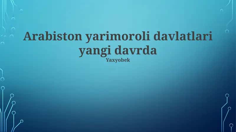 Yarimoroli davlatlari ning iltimosi