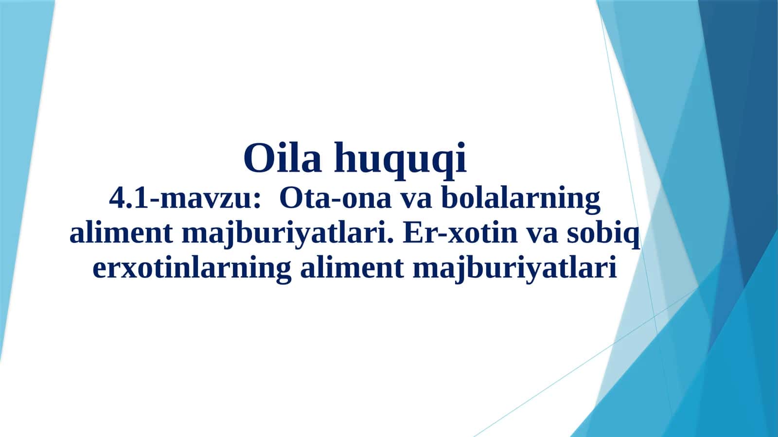 Ota-onavabolalarning aliment majburiyatlari