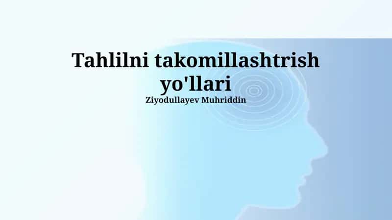 Zamonaviy Asboblardan Foydalanish