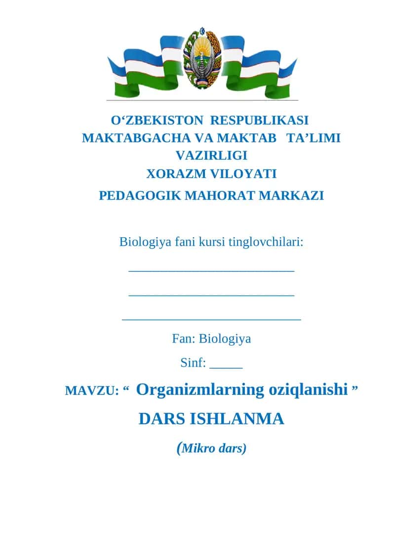 Biologiya fani kursi