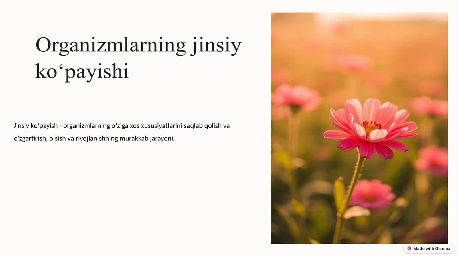 Jinsiy koʻpayishning mohiyati va afzalliklari