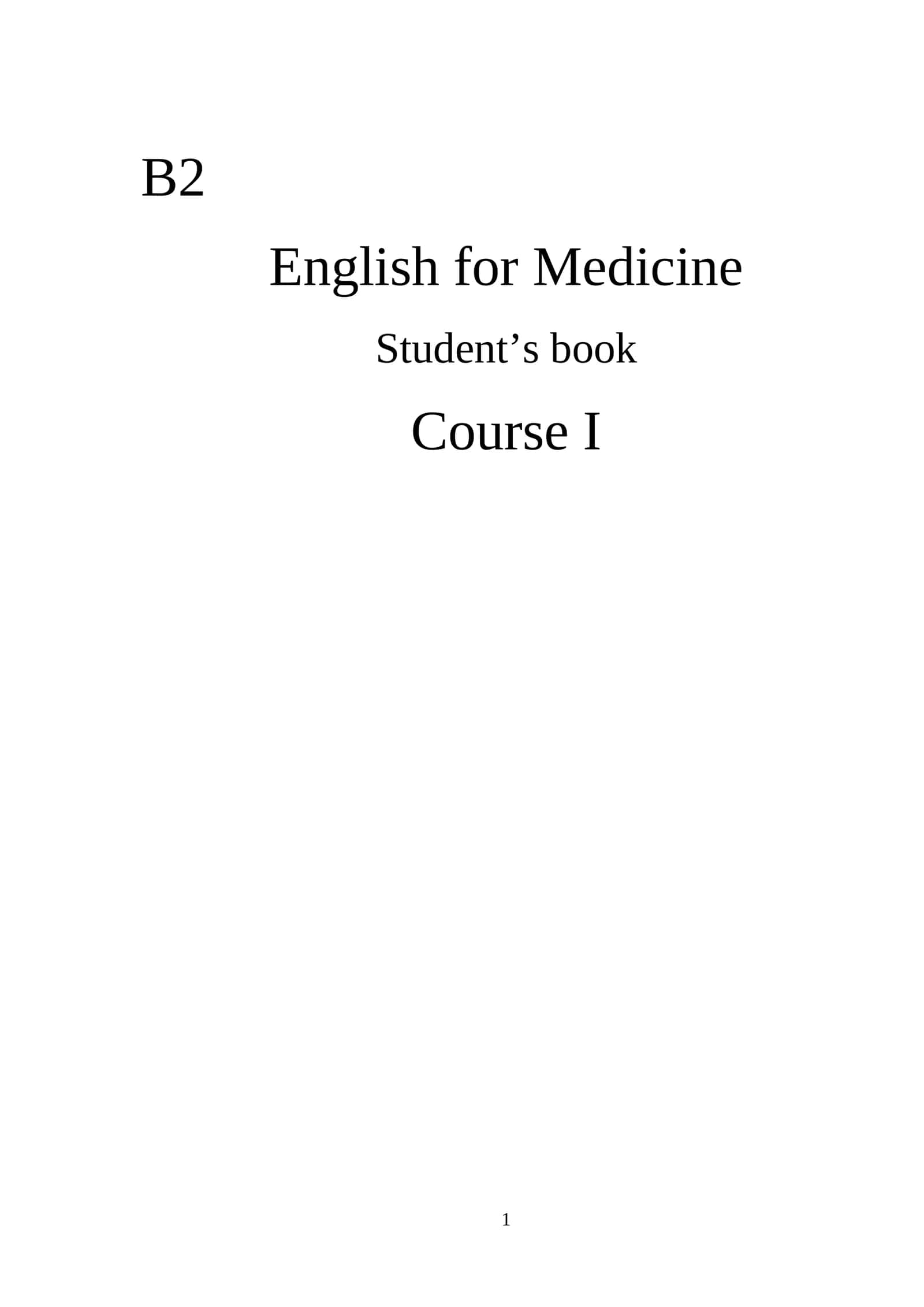 English for Medicine