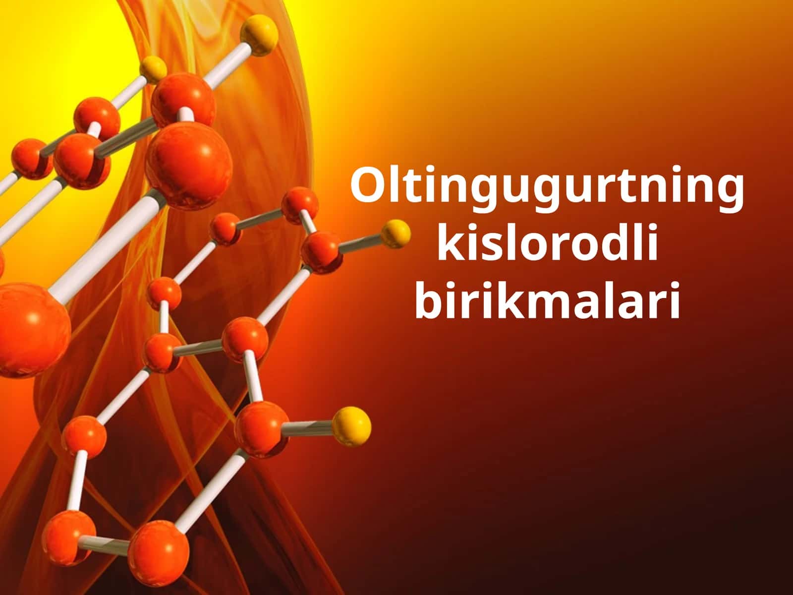 Oltingugurtnig kislorodli birikmalari