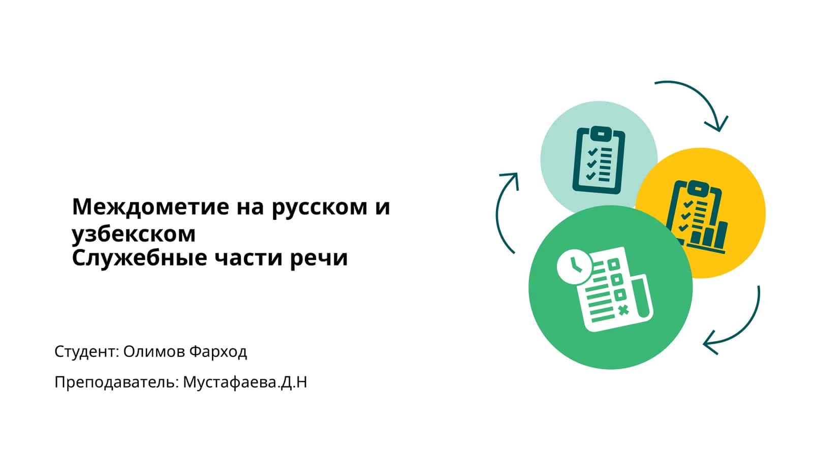 Междометия на русском и узбекском
