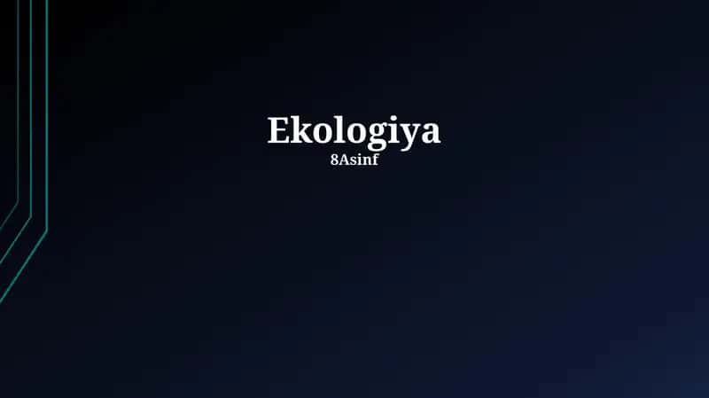 Ekologiya