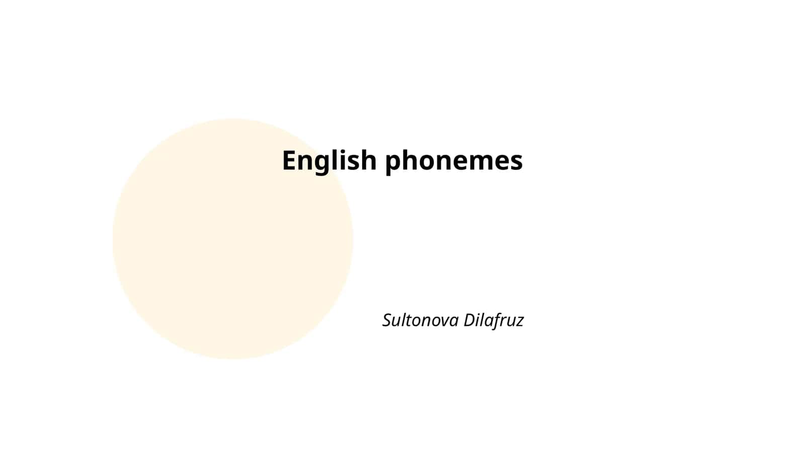 English phonemes