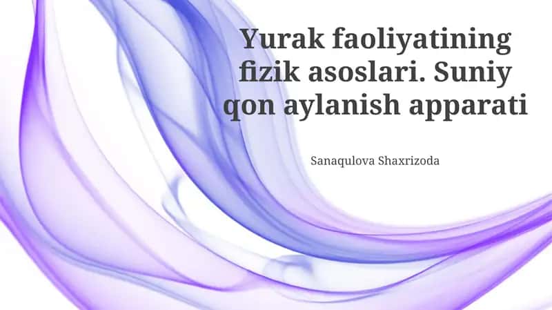 Sun'iy qon aylanish apparati (SKA): Tuzilishi, ishlash printsipi va komponentlari