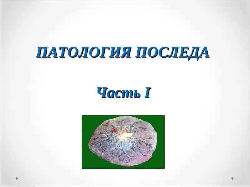 ПАТОЛОГИЯ ПОСЛЕДА