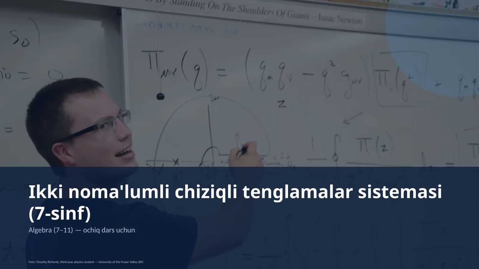 Algebra (7–11) — ochiq dars uchun