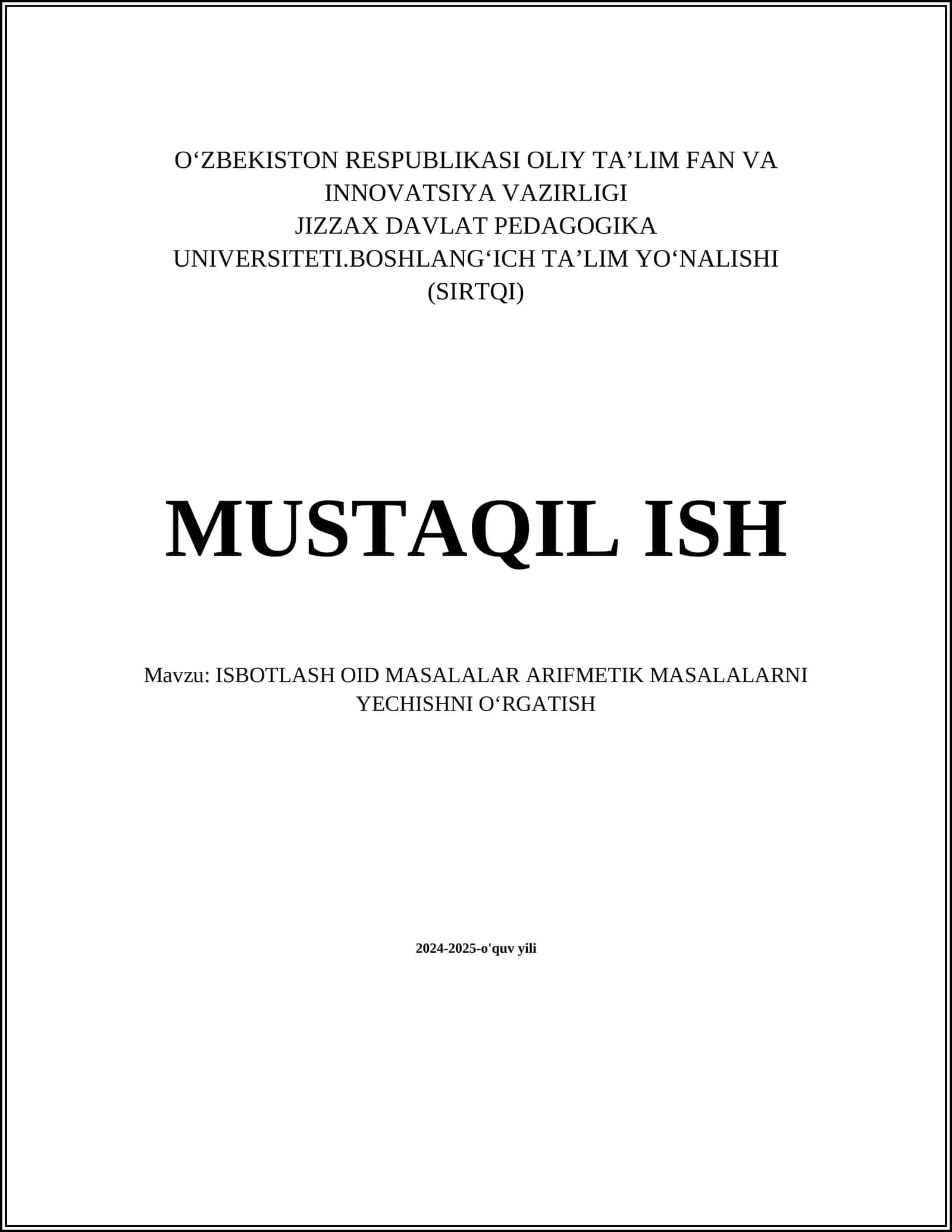 Asosiy arifmetik amallar