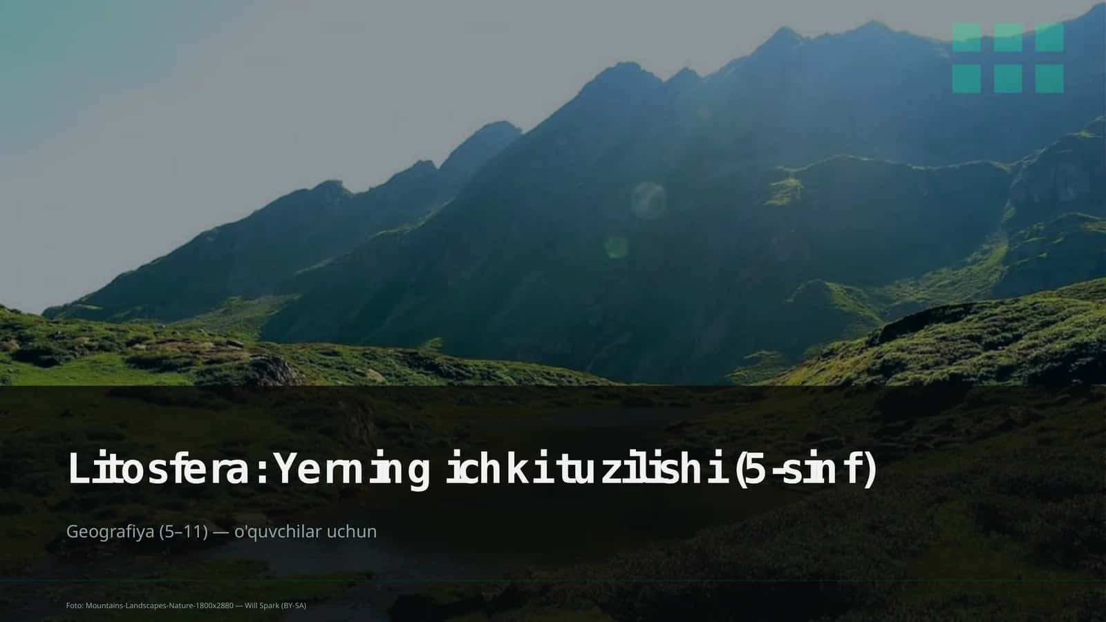 Litosfera: Yerning ichki tuzilishi (5-sinf)