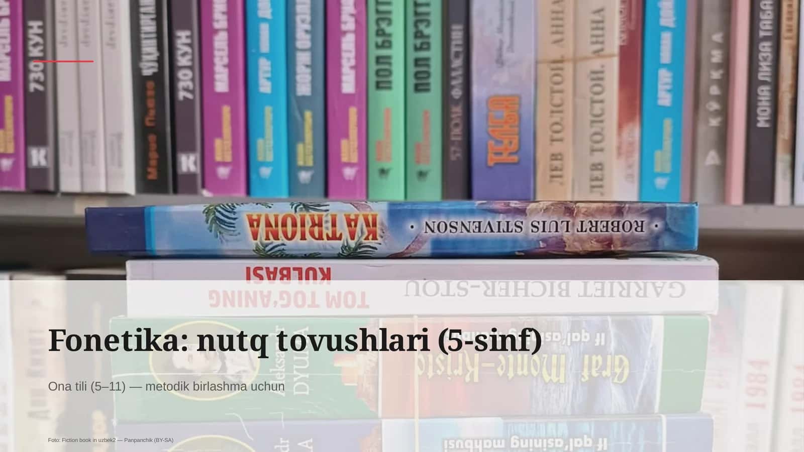 Fonetika: nutq tovushlari (5-sinf)