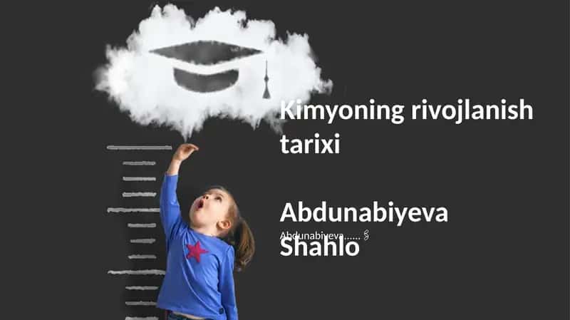 Kimyoning rivojlanish tarixi
