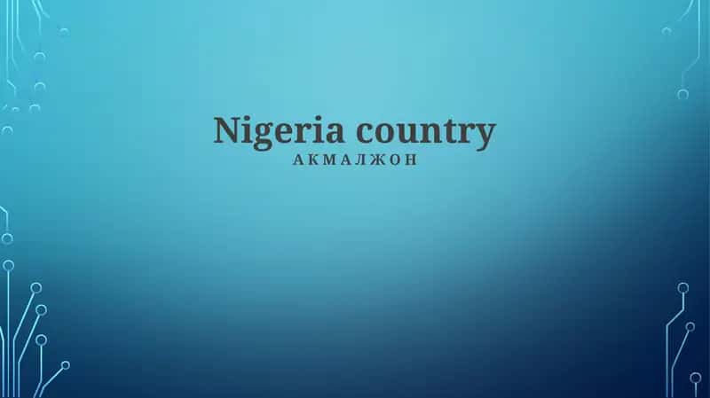 Nigeria country