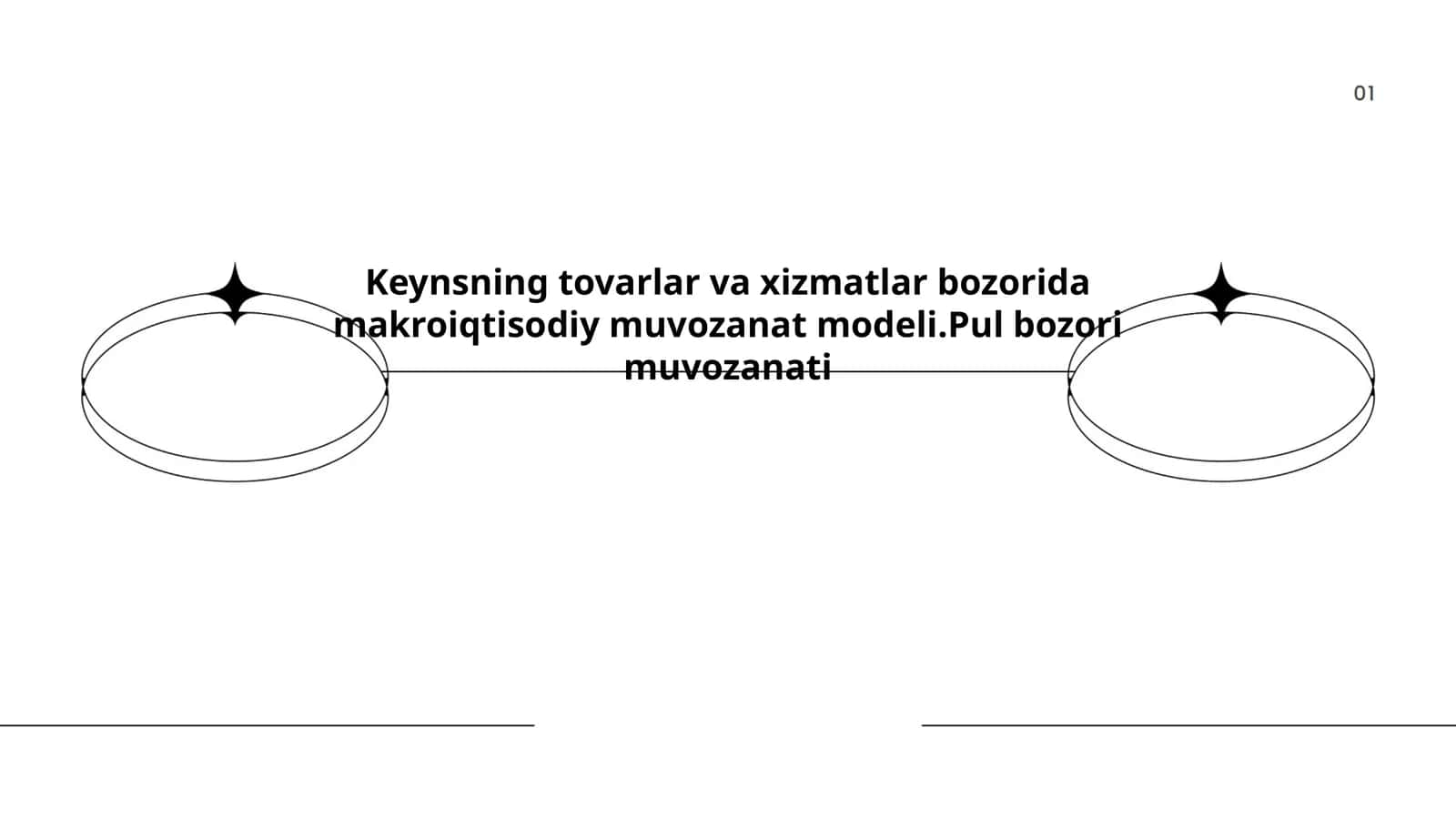 Keynsning tovarlar va xizmatlar bozorida makroiqtisodiy muvozanat modeli.Pul bozori muvozanati
