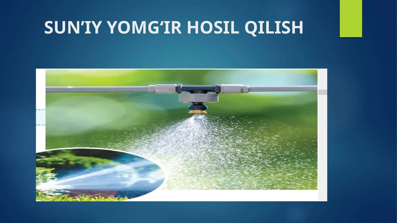 SUN’IY YOMG‘IR HOSIL QILISH