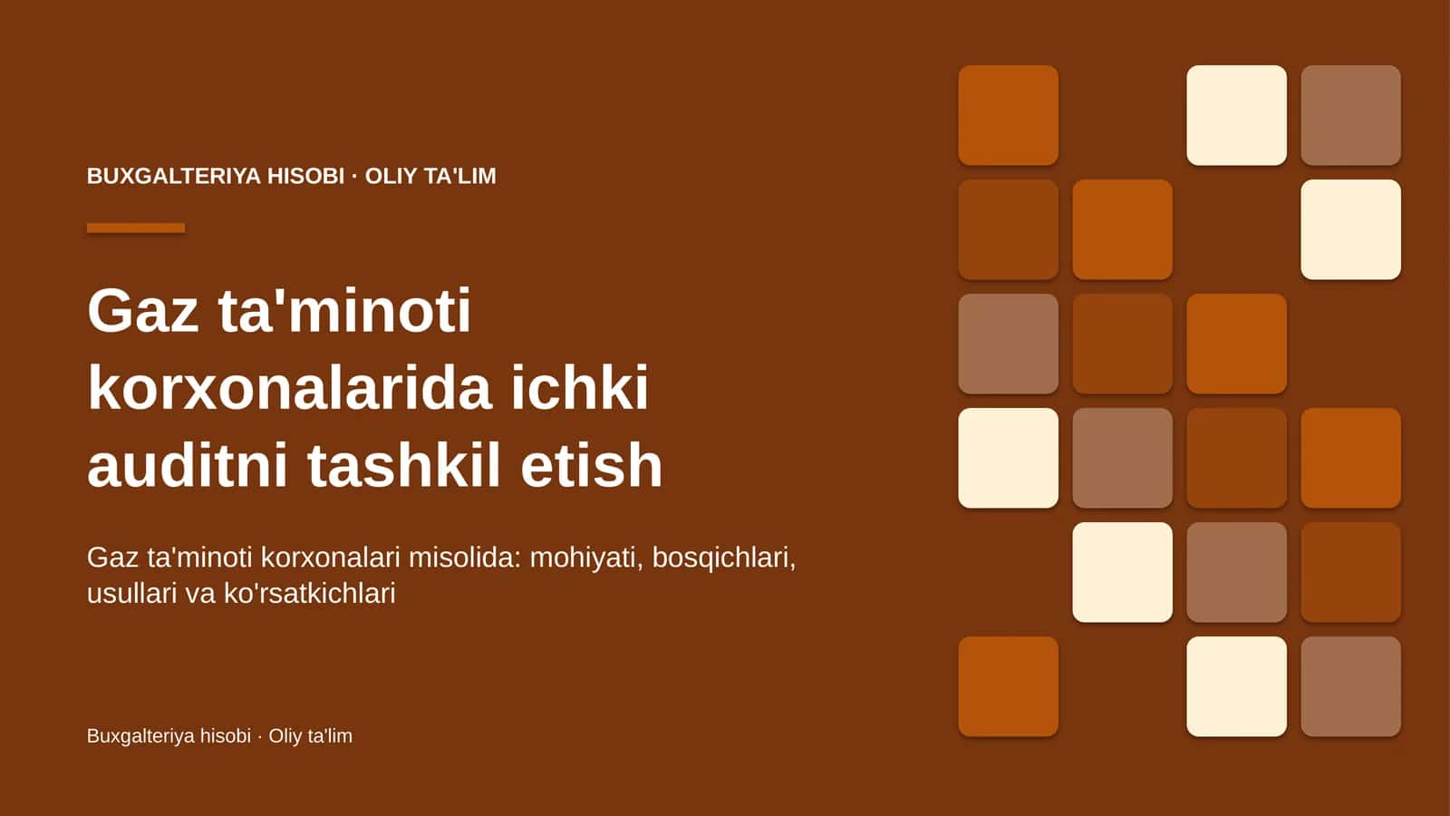 gaz ta'minoti korxonalarida ichki auditni tashkil etish 9341