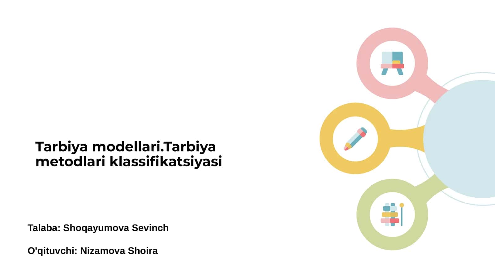 Tarbiya modellari va metodlari klassifikatsiyasi