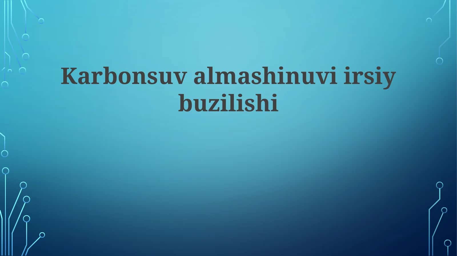 Uglerod almashinuvi irsiy kasalliklari