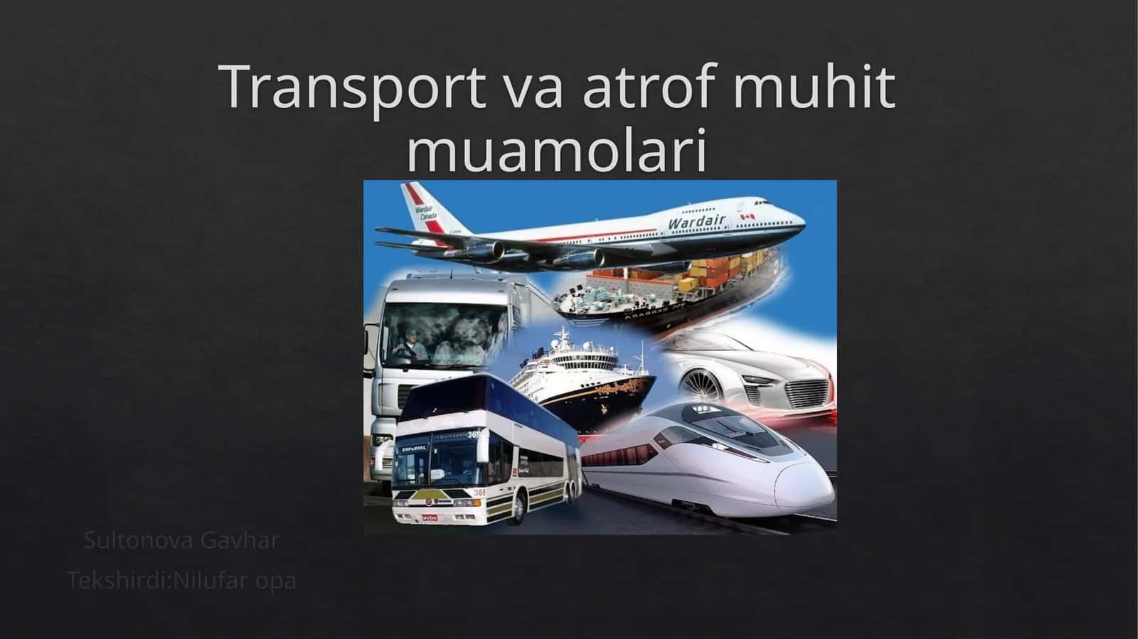 Transport va atrof muhit muamolari
