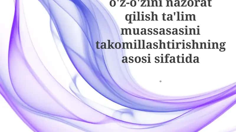 O'z-o'zini tartibga solish: tushuncha va ta'limdagi ahamiyati