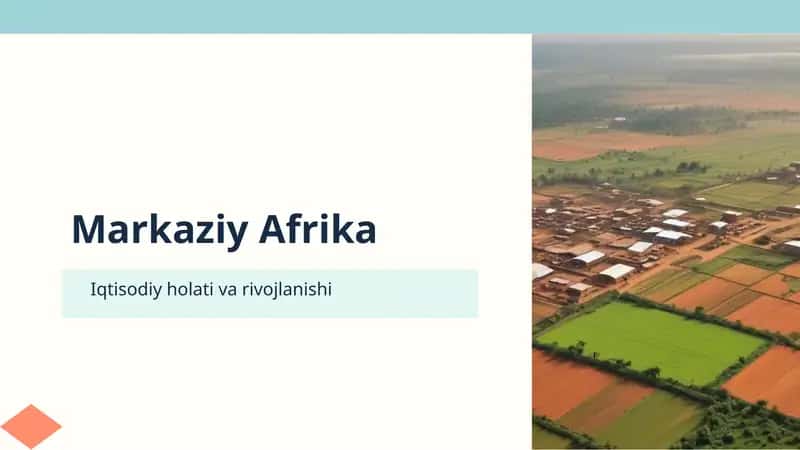 Markaziy Afrika Iqtisodiy Holati va Rivojlanishi