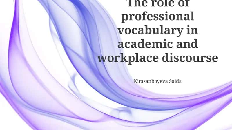 Decoding Professional Discourse: Vocabulary's Vital Role