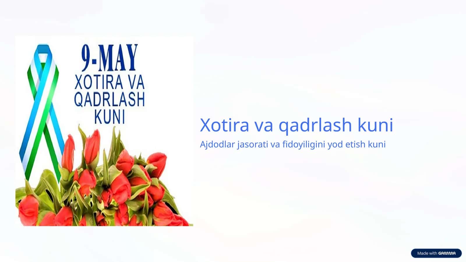 xotira va qadirlash kuniga taqdimot