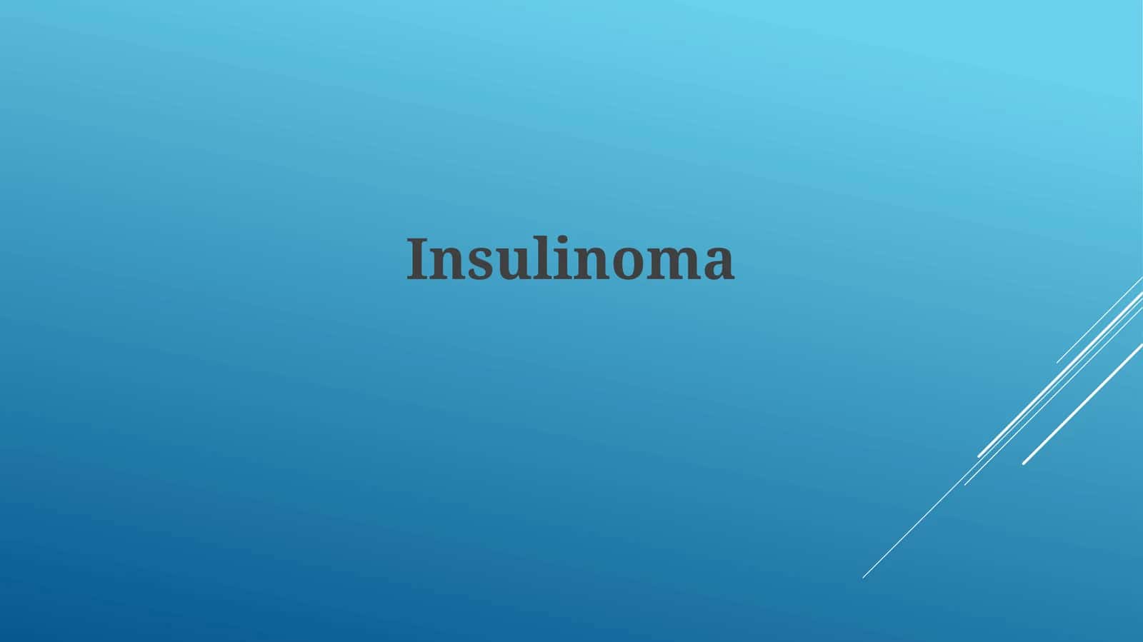 Insulinoma