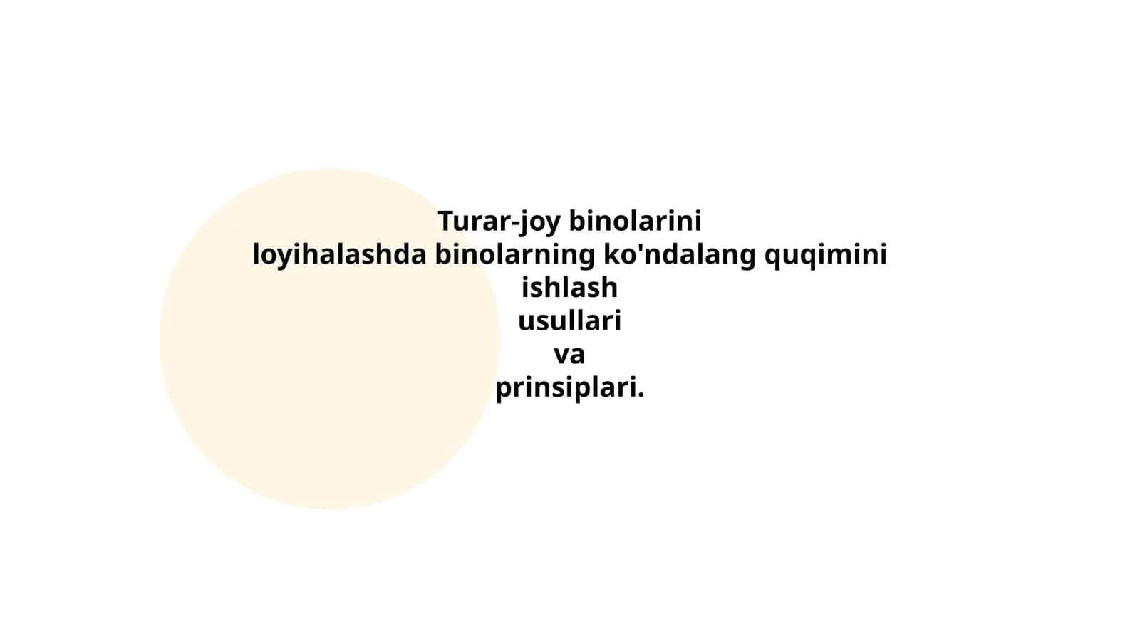 Ko'ndalang qukimini hisoblash prinsiplari