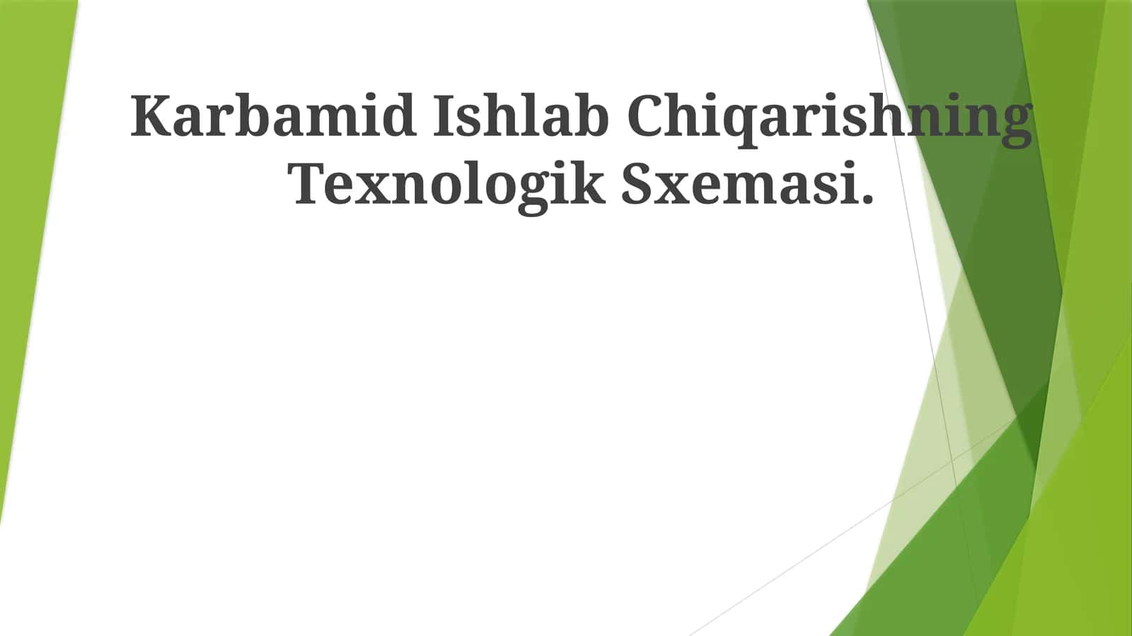 Karbamid Ishlab Chiqarishning Texnologik Sxemasi