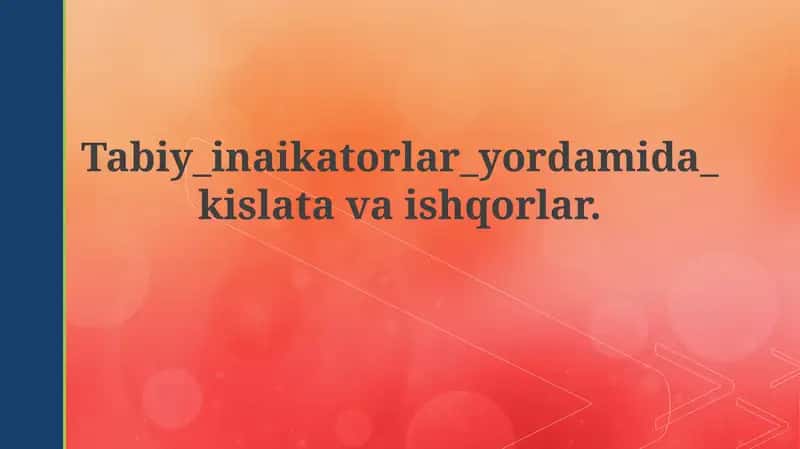 Tabiy indikatorlar