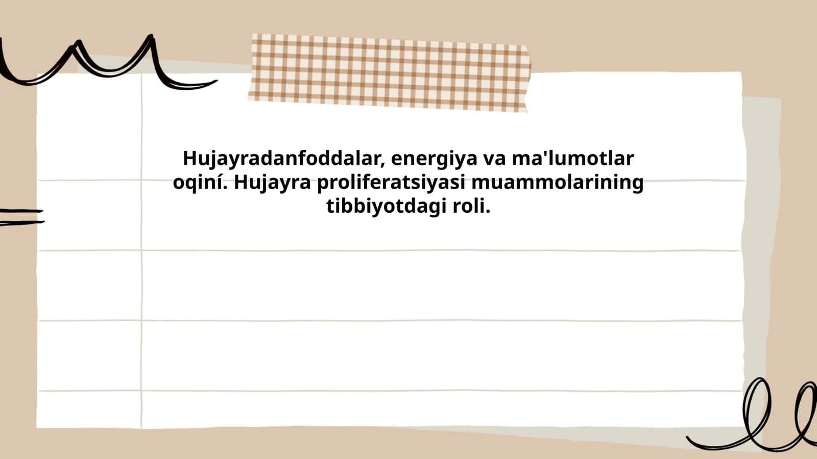 Hujayradanfoddalar, energiya va ma'lumotlar