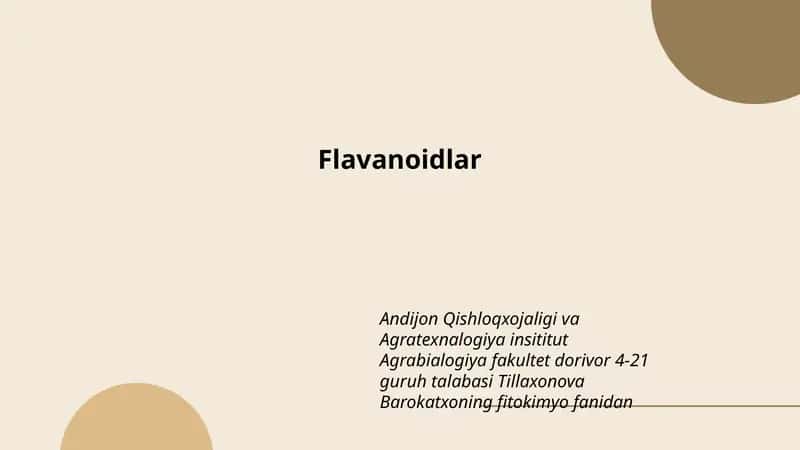 Flavanoidlar