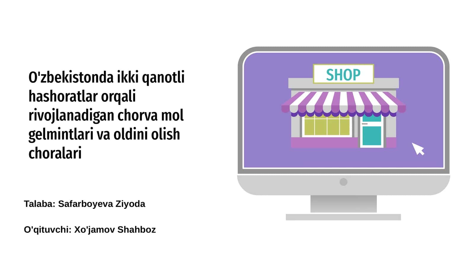 O'zbekistonda ikki qanotli hashoratlar orqali rivojlanadigan chorva mol gelmintlari va oldini olish choralari