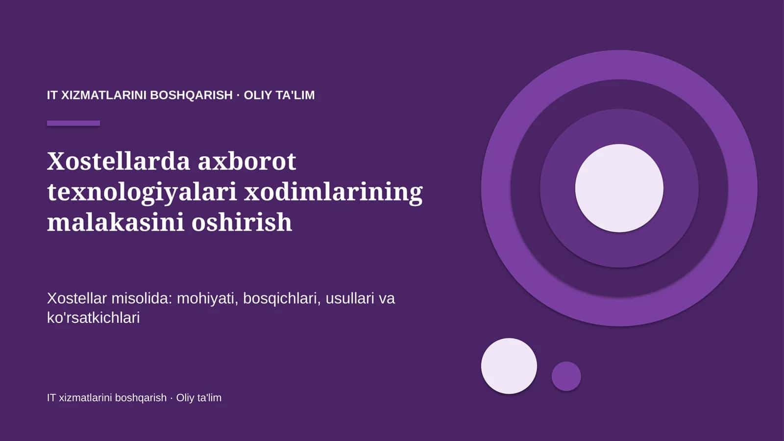 xostellarda axborot texnologiyalari xodimlarining malakasini oshirish 5554
