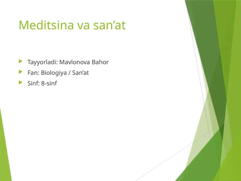 Meditsina va san’at