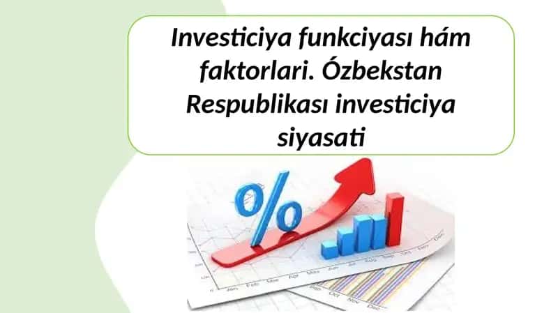 Investitsiya funkciyası hám faktorlari