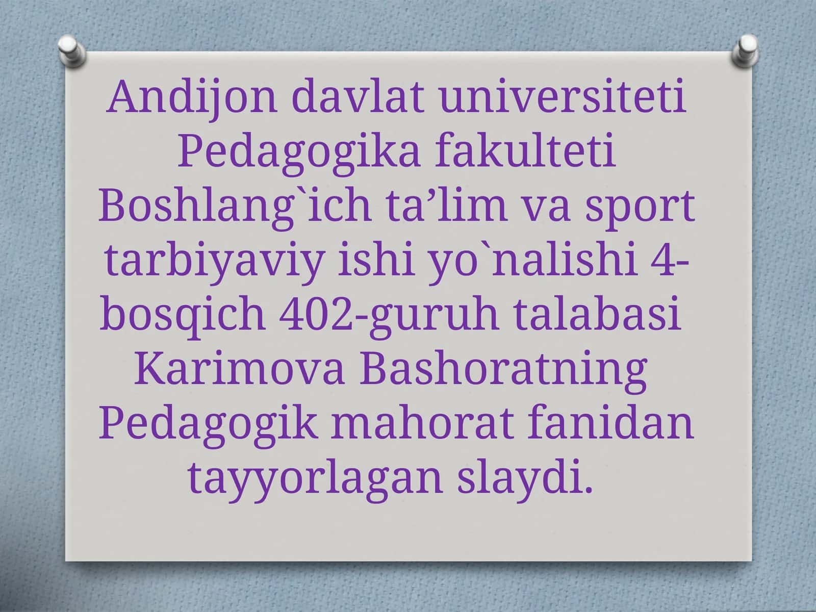 O`qituvchi faoliyati da pedagogik qobiliyat
