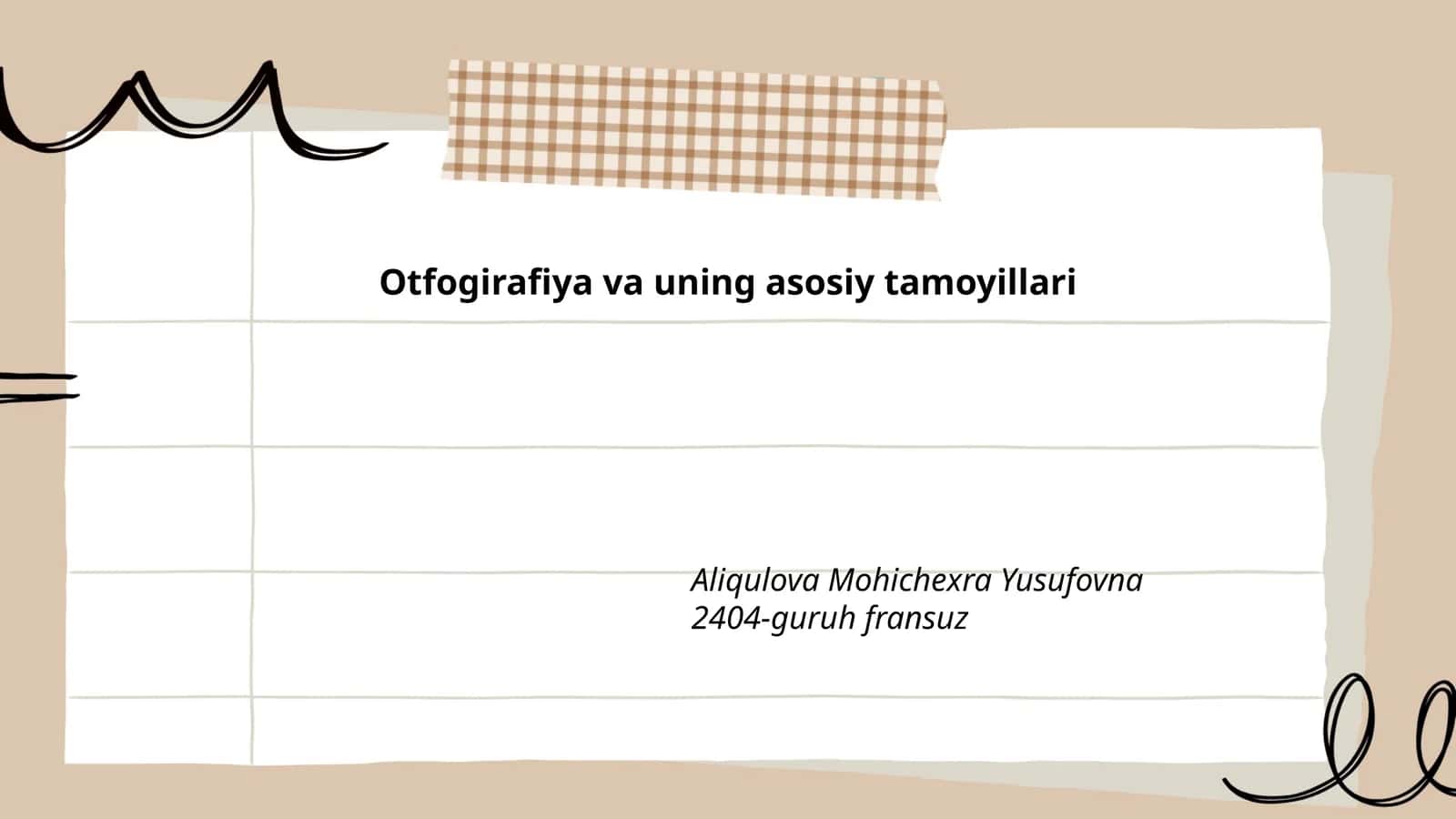 Otfogirafiya va uning asosiy tamoyillari