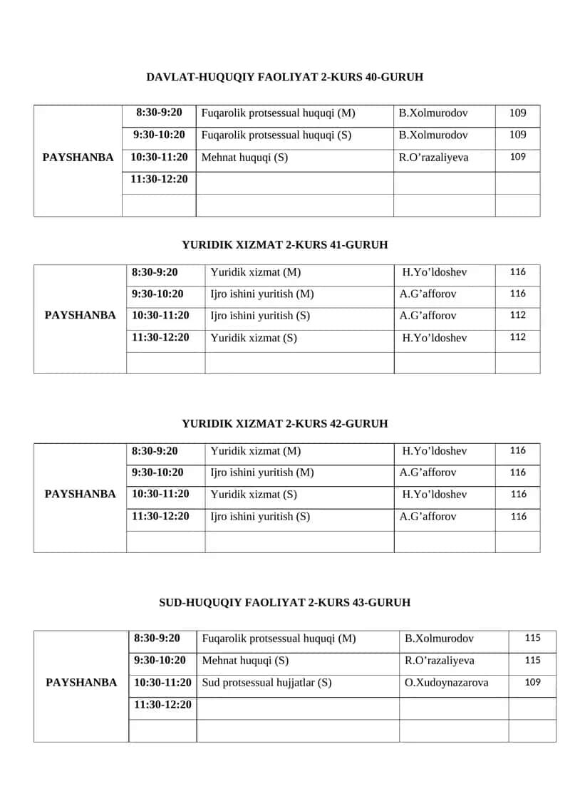 DAVLAT-HUQUQIY FAOLIYAT 2-KURS 40-GURUH